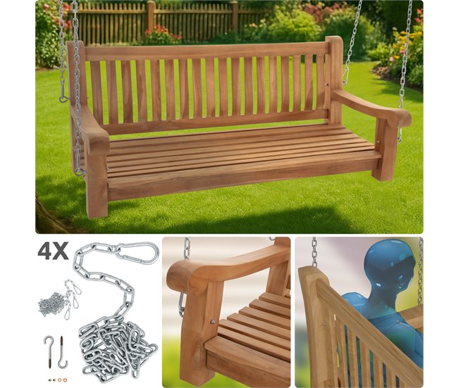 Banco de jardín - Joyce - Madera 150x70 Marron