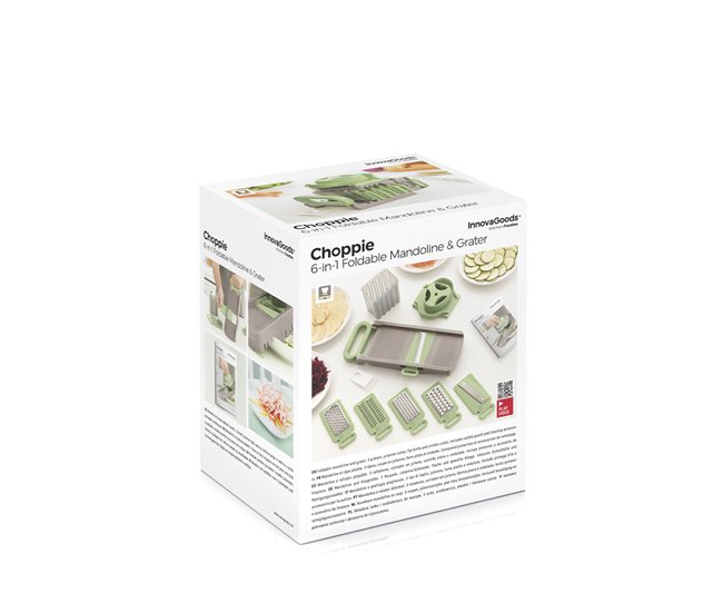Mandolina-Rallador Plegable 6 en 1 IG814854 Gris