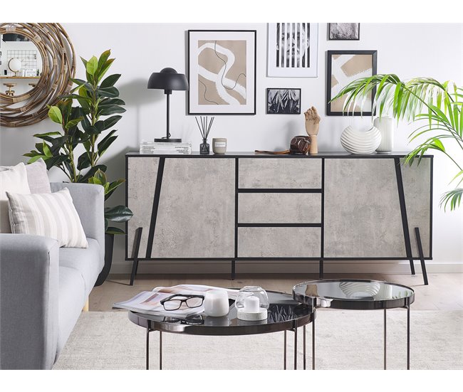 Beliani Aparador BLACKPOOL 177 Gris