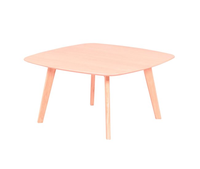 Mesa auxiliar cuadrada en madera de roble  - Northpole 80x80 Roble