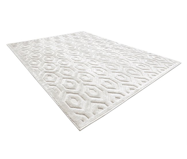 Alfombra SANTO sisal 58380 Hexágono 180x270 Crema