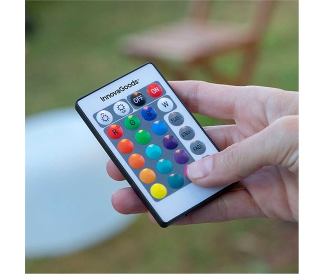 Asiento Hinchable con LED Multicolor y Mando a Distancia Transparente