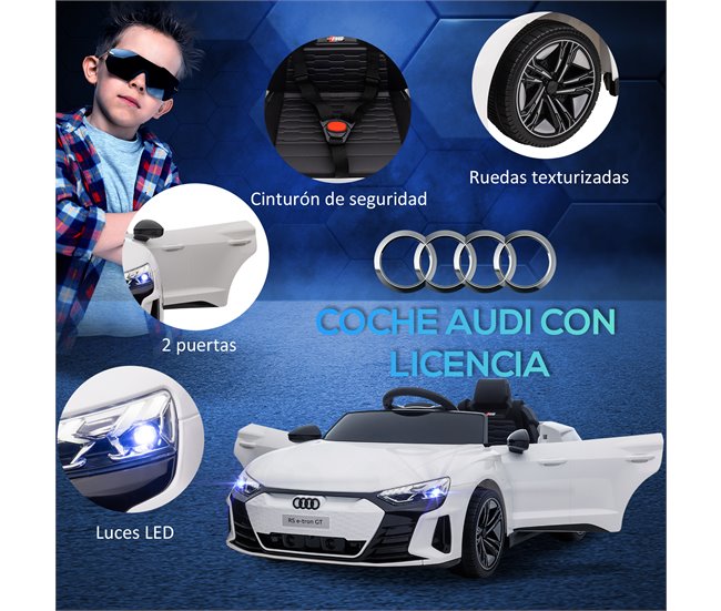 Coche Eléctrico Infantil PP, Metal HOMCOM Blanco