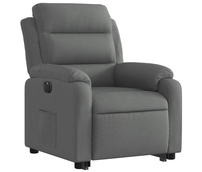 Sillón Elevable Reclinable Gris Oscuro