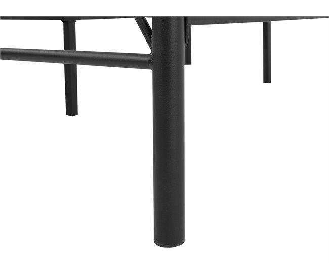 Beliani Cama con somier Metal DINARD 187x208 Negro