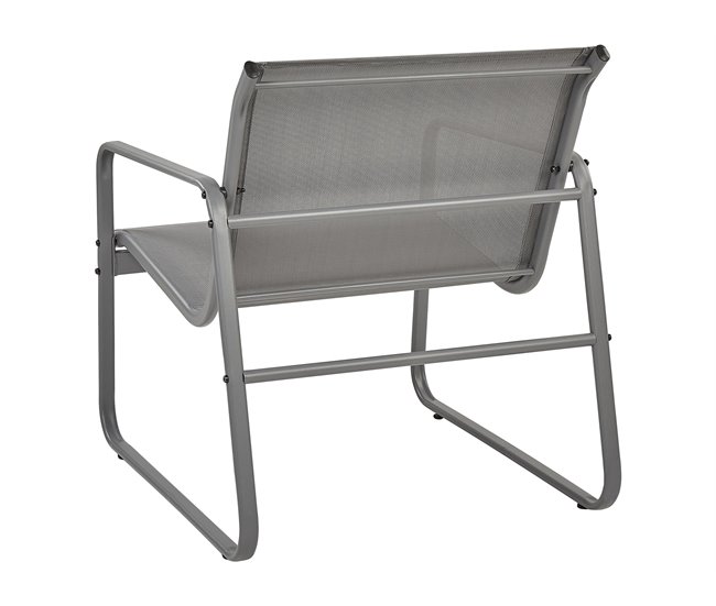 Beliani Conjunto longue Acero BARREA Gris