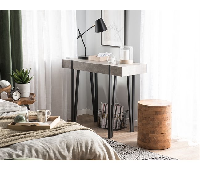 Beliani Mesa auxiliar ADENA 100 Gris Claro