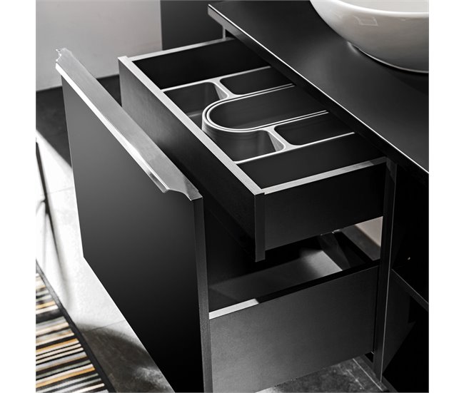 Mueble bajo lavabo 2 nichos Eros Negro