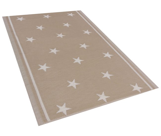 Beliani Alfombra de exterior LATUR 120x180 Arena