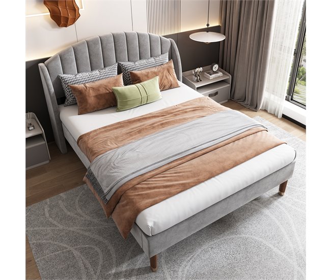Marco de la cama 200x140 Gris