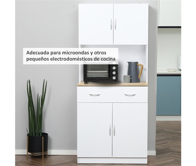 Alacena de Cocina HOMCOM 835-538 Blanco