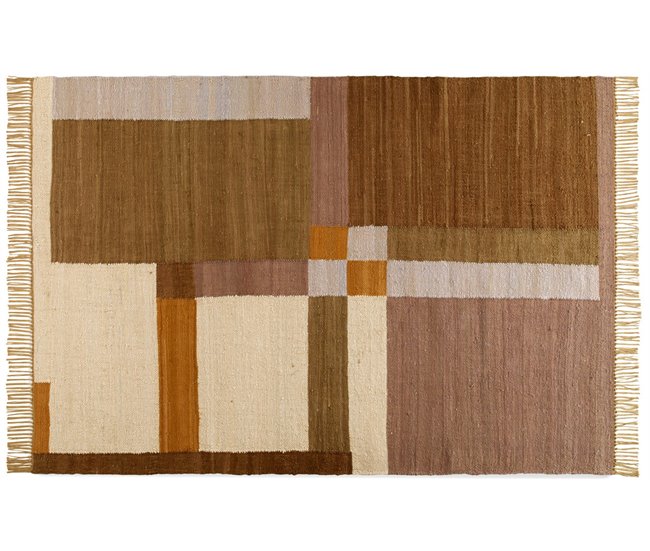Alfombra de algodón 180x120 Marron