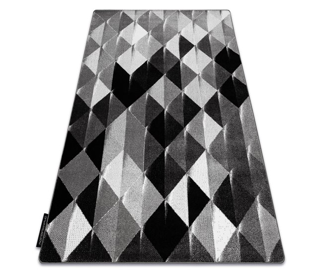 Alfombra INTERO PLATIN 3D Triángulos 280x370 Gris
