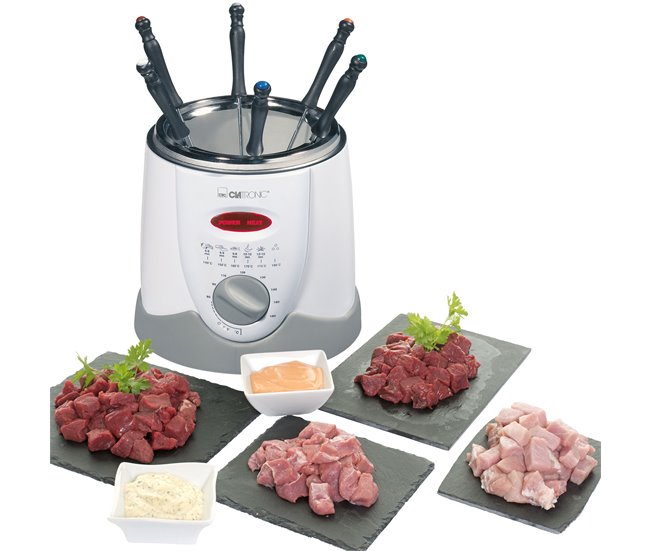 Freidora Fondue Clatronic FRR 2916 Blanco/ Gris