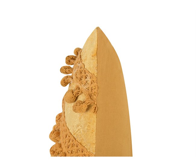Beliani Cojín decorativo AYROOR 2er Set Mostaza