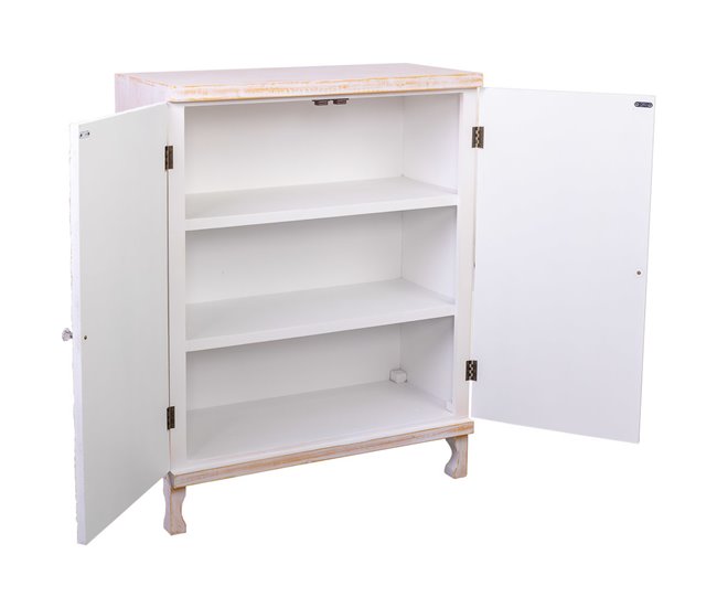 Armario de madera de 2 puertas Blanco