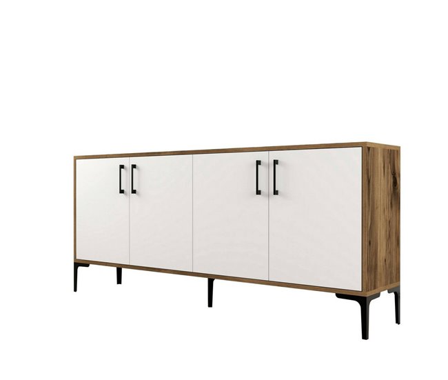 Aparador efecto madera 180 Blanco/ Madera