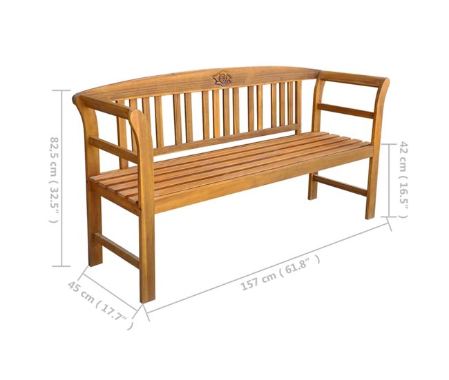 Banco De Jardín 157x45 Antracita