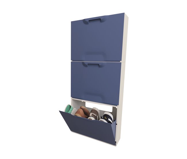 Zapatero SPLASH II 1 puerta 51x40,1x17,3cm Azul Marino