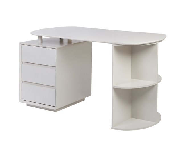 Mesa escritorio PIPER color beige 3 cajones Beige