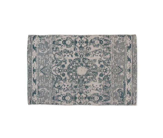 Alfombra estampada de algodón M/Bribri 60x180 Azul