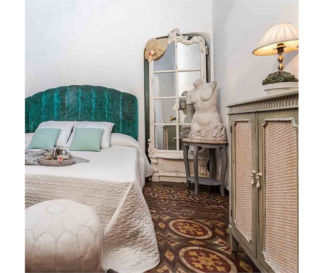 Espejo de madera Natural/ Blanco