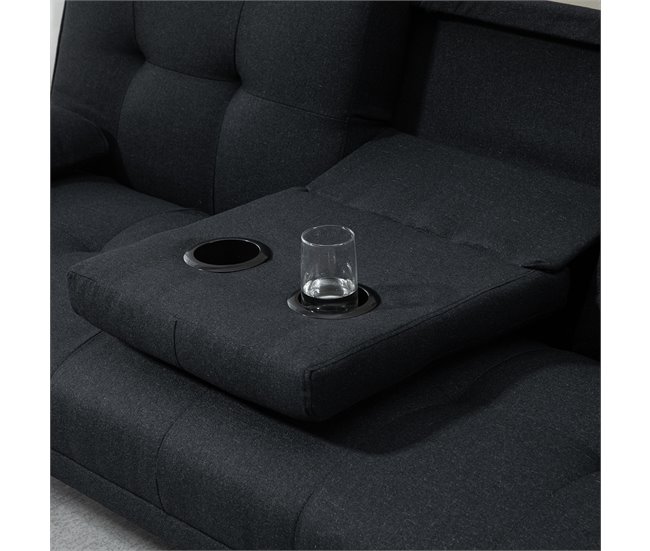 Sofá Cama Lino, Espuma HOMCOM, hogar - sofás y butacas Gris