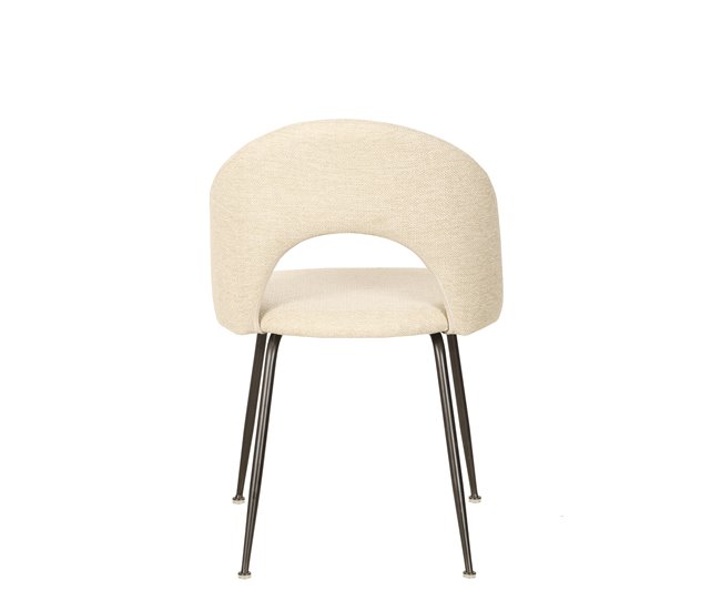 Silla de comedor tapizada en tela RITA Beige