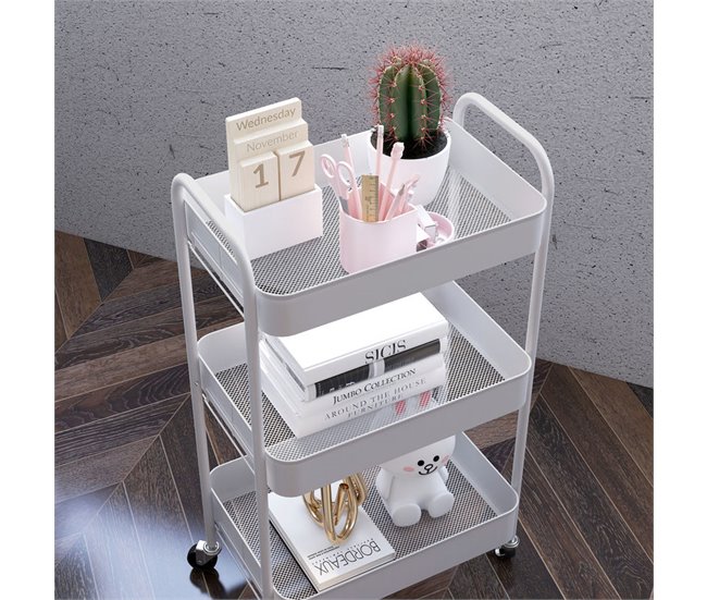 Carrito de Cocina Acero HOMCOM, hogar - cocina Blanco