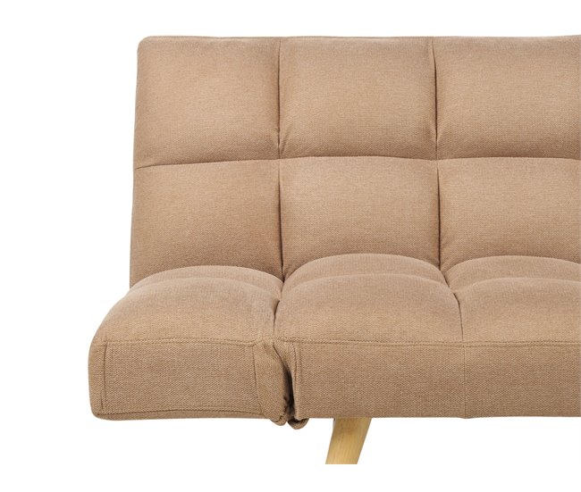 Beliani Sofá de 3 plazas Poliéster INGARO Marron Claro