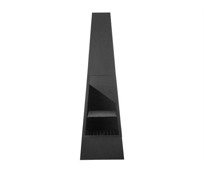 Beliani Fogón de madera YATE Negro