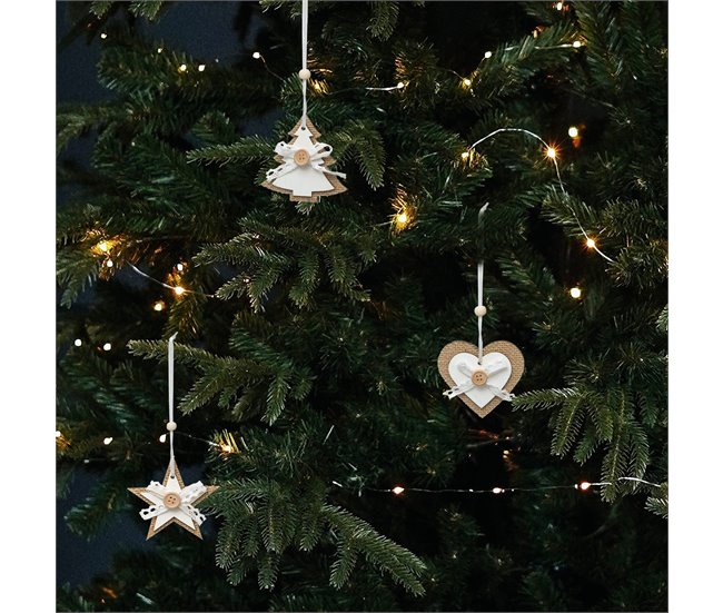 Adornos navideños  Yute x 3 Beige