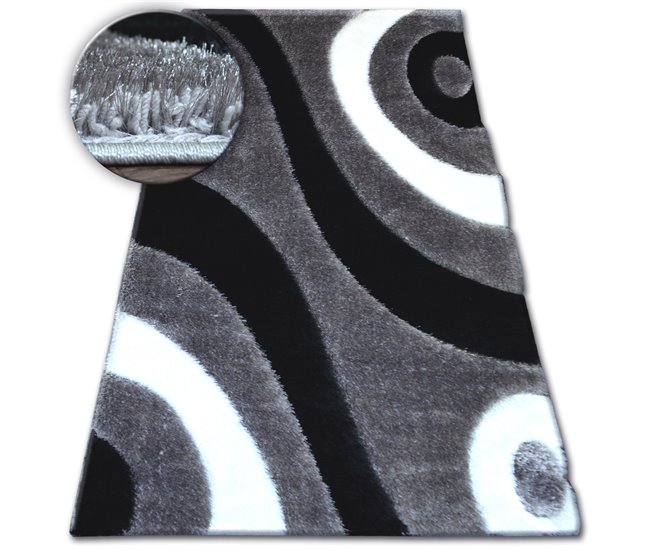 Alfombra SHAGGY SPACE 3D B314 80x150 Gris
