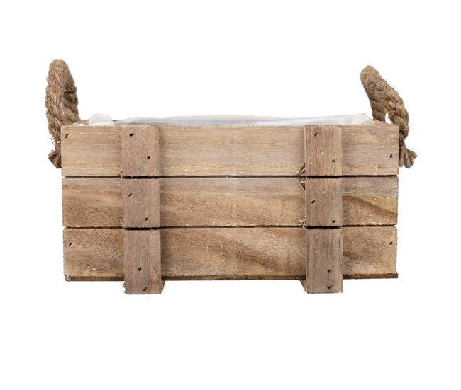 Cesto de madera con asas Marron