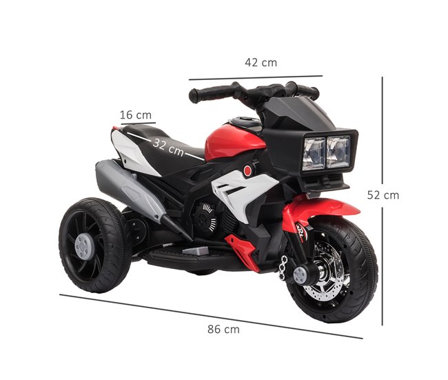Moto Eléctrica Infantil PP, Metal HOMCOM Azul