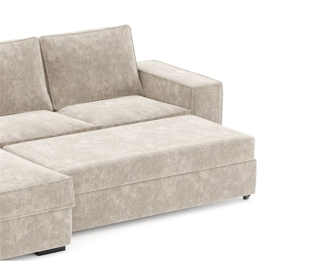 Chaise longue convertible en cama AZZURO Beige