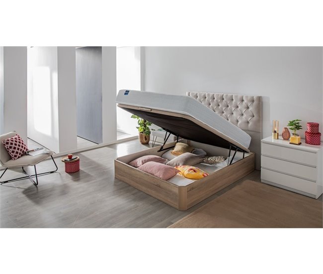 Colchón PEGASUS 8K BULTEX de material celular + canapé gratis Pikolin color wengué 