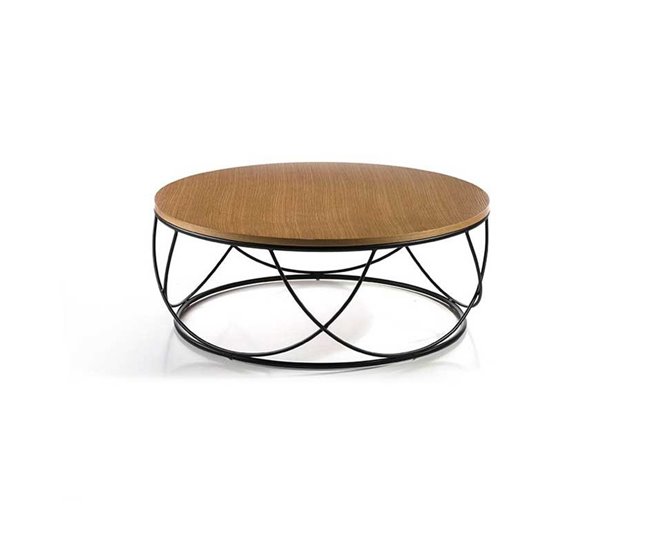 Mesa de Centro Circular MDF - Modelo TAMPA Marron