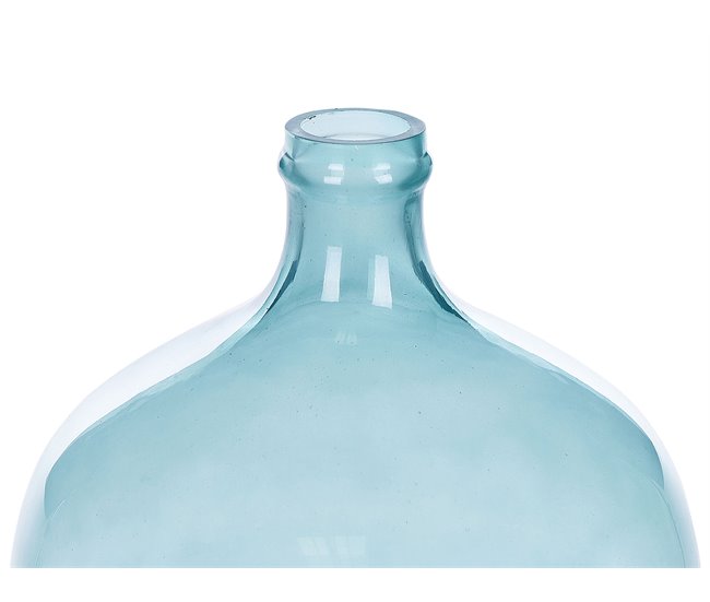 Beliani Jarrón para flores ROTI Azul Claro