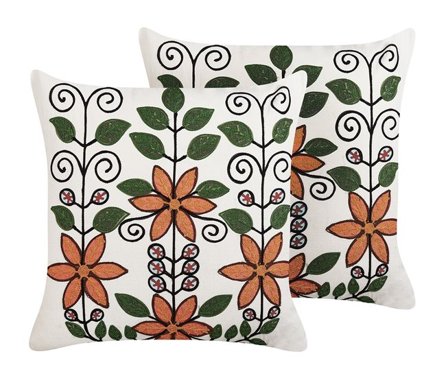 Beliani Cojín decorativo VELLORE Multicolor