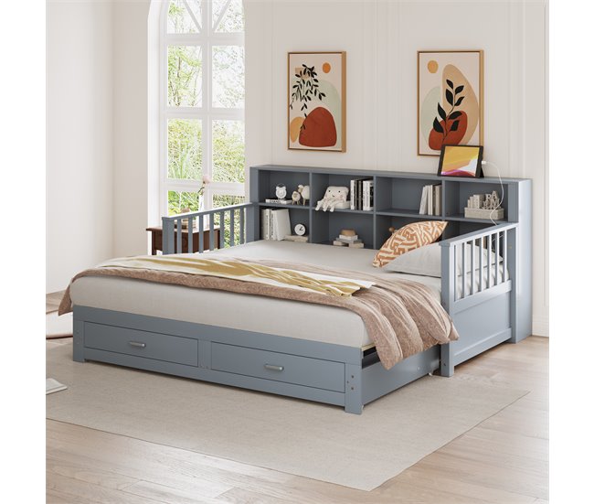 Camas nido 117x196 Gris