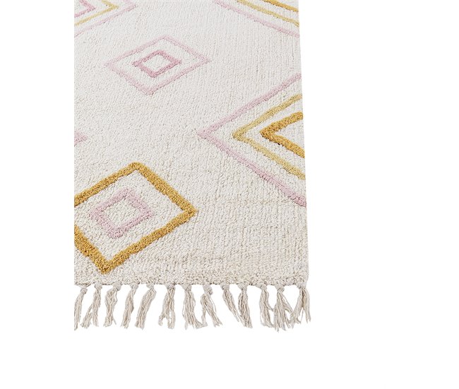 Beliani De pelo corto LASHE Blanco/ Beige