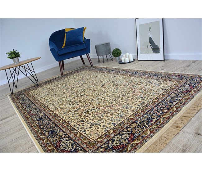 Alfombra de jacquard WINDSOR 12806 Franjas 120x170 Beige