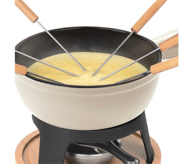 Fondue de Hierro Fundido Mont Blanc La Fonderie 1890 Blanco/ Gris