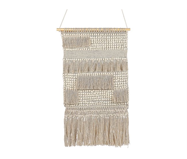 Beliani Decoración de pared de tela GUJRAT Beige