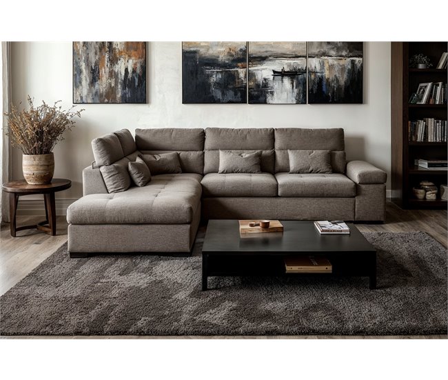 Rinconera reversible con cama STEWART Marron