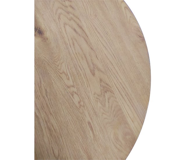 Mesa de centro redonda color roble KATE Madera