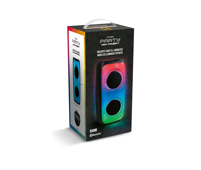 Altavoz inalambrico luminoso Bluetooth Bigben Negro