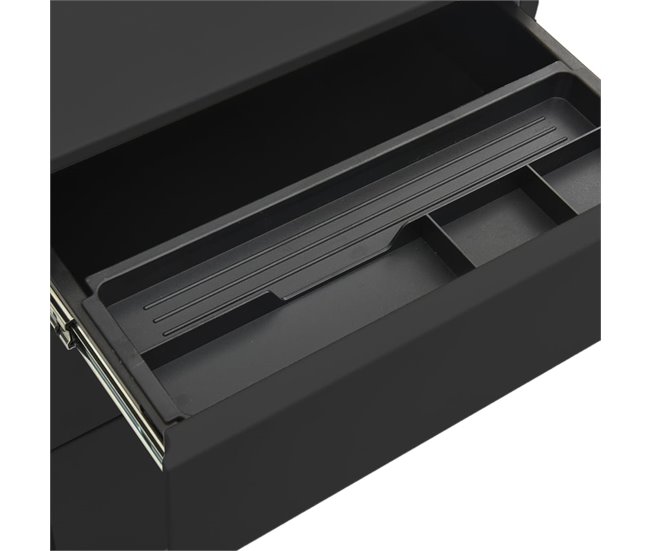 Cajoneras mueble de oficina con ruedas 3 cajones Gris