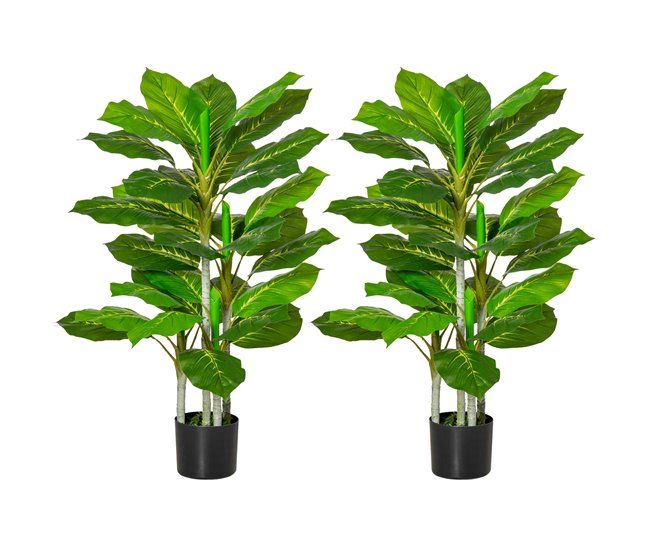 Árbol Perenne Artificial PE, PEVA HOMCOM, hogar - decoración Verde